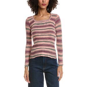 Madison Miles Womens  Ribbed Top, Brown